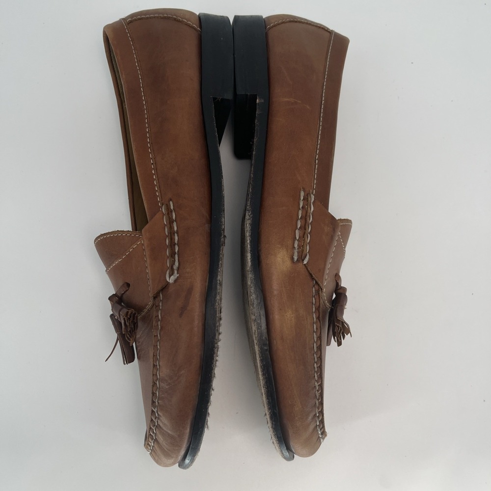 Cole Haan Pinch Men's Size 12 Dress Shoes Brown Leather Tassel Moc Toe Loafers - Picture 5 of 7